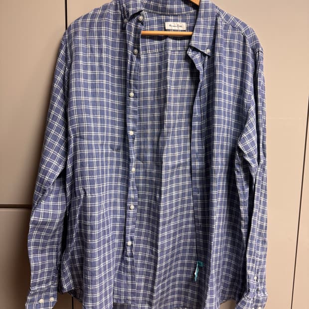 마시모두띠 체크 린넨셔츠 L