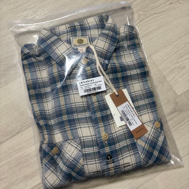 카키스 Khakis Adsum Trucker Plaid Shirt L