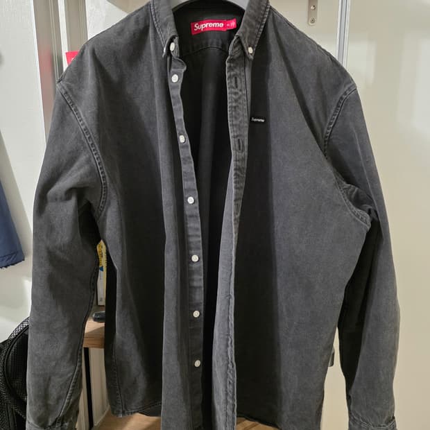 슈프림 스몰 박스 데님 셔츠 블랙