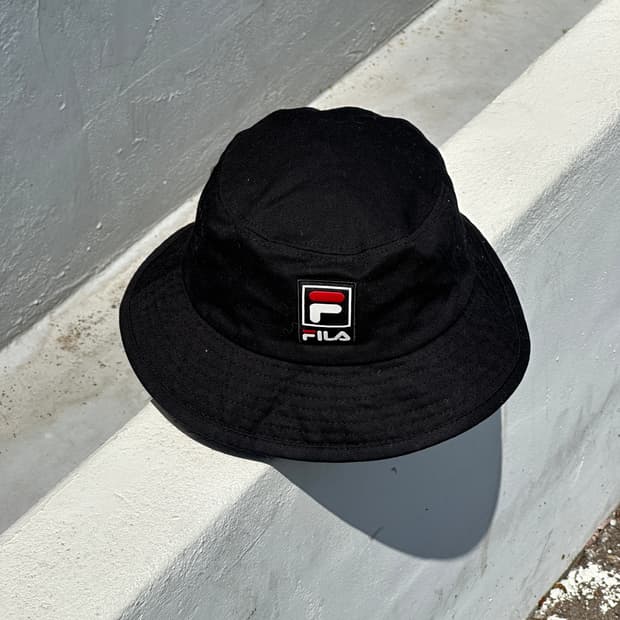 [M] FILA 휠라 블랙 버킷햇 모자