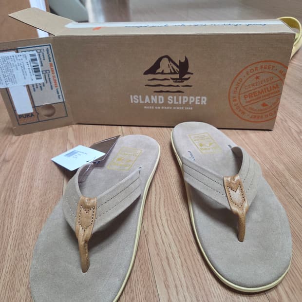 (새상품)아일랜드 슬리퍼 타우페/토프 size9, 270mm