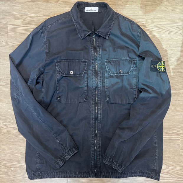 [S급/21fw] 스톤아일랜드 올드이펙트 오버셔츠 XXL