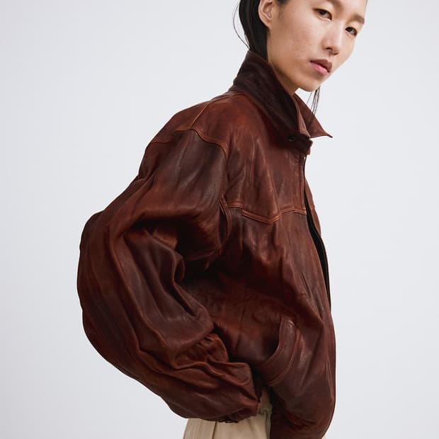 렉토 RECTO 빈티지 이펙트 레더 점퍼 가죽 자켓 레드 브라운