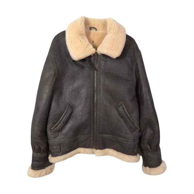 Tradong 리얼 시어링 B-3 양털 무스탕 자켓