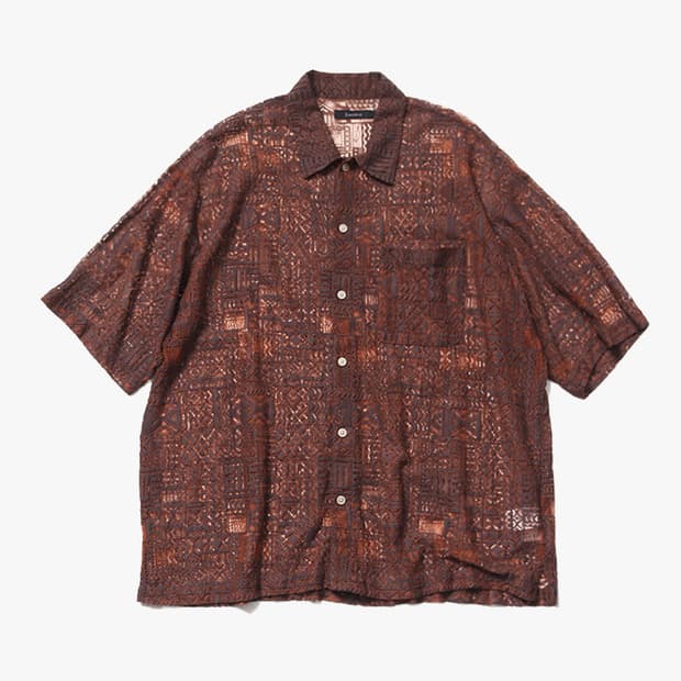 RAGEBLUE - 24SS SHEER LACE SHIRT