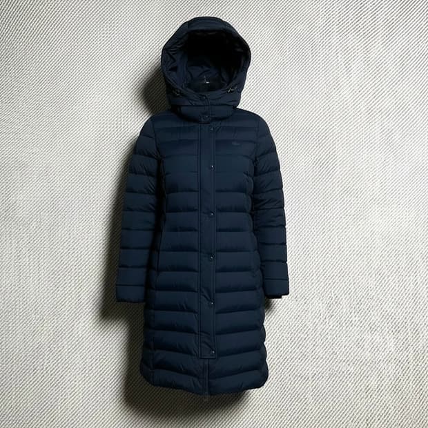[S] Lacoste 라코스테 우먼즈 다운 네이비 패딩 점퍼