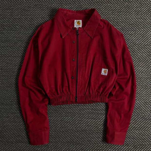 칼하트 크롭 리메이크 투웨이 셔츠 자켓o 3687