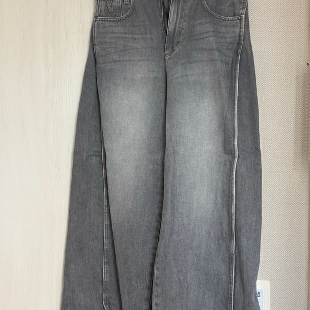 (46) 24fw 우영미 그레이 투턱 와이드 팬츠