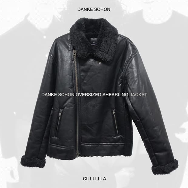 DANKE SCHON 당케쉐인 오버사이즈드 무스탕 자켓