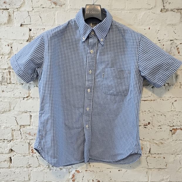 리바이스 여자 체크 반팔 셔츠 M