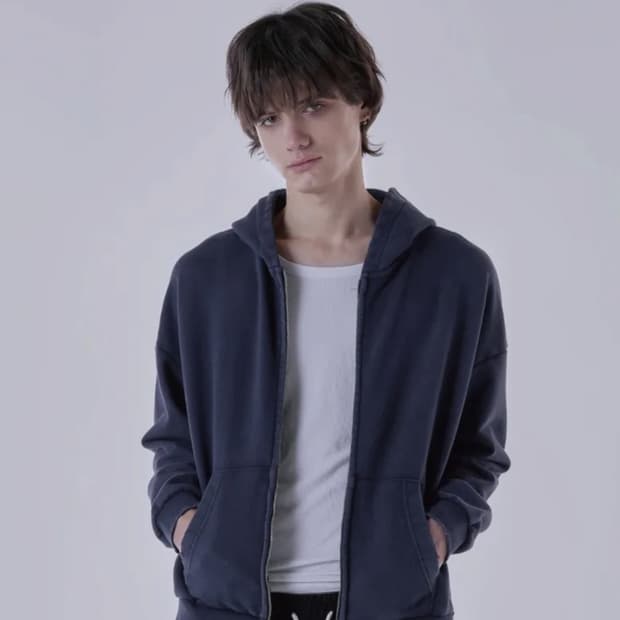 빈티지 워싱 후드집업