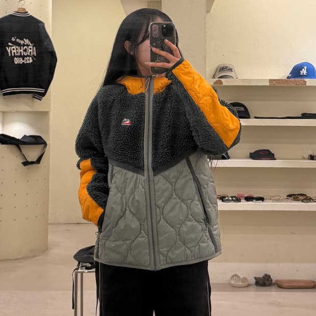 나이키 퓨추라 헤리티지 퀼팅 쉐르파 자켓 U744