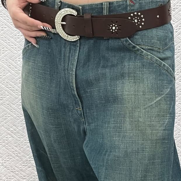 빈티지 보헤미안 웨스턴 히피 스터드 벨트 C10569