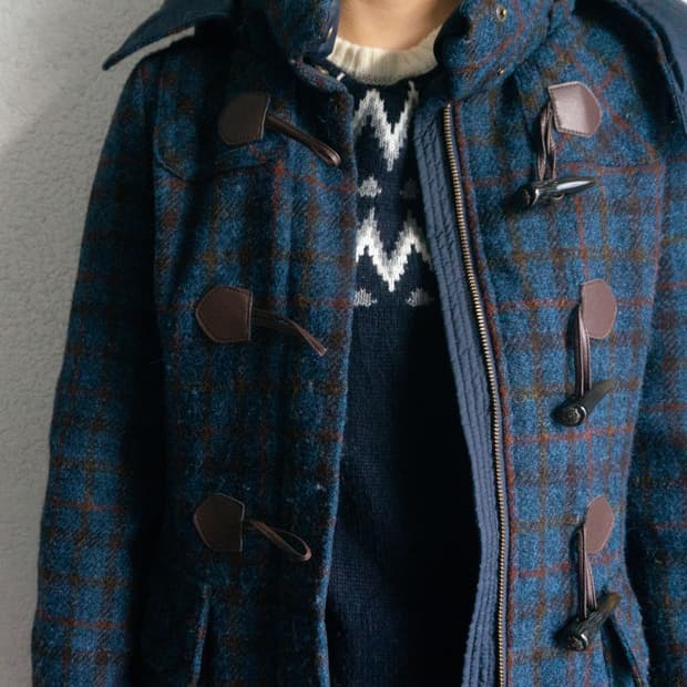 겨울숲 체크 더플코트