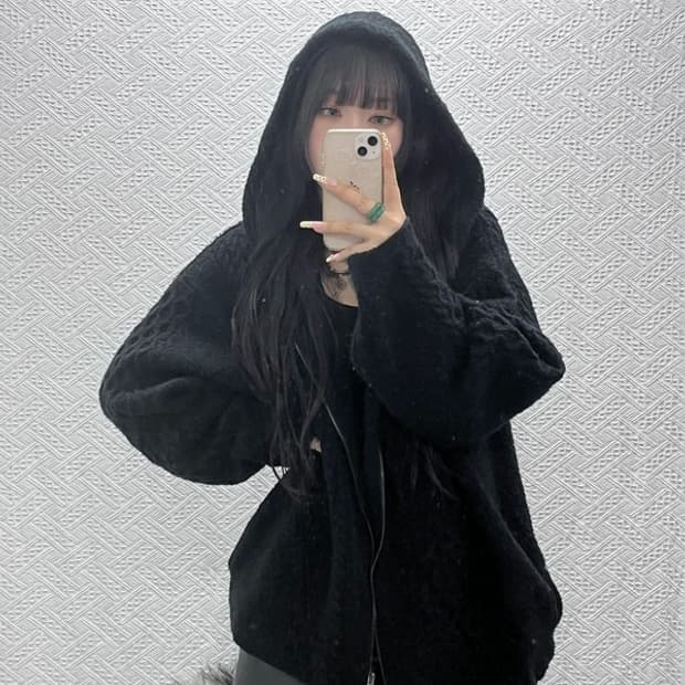 폴로 랄프로렌 모던 시크 캐주얼 오버핏 니트 후드 가디건 L C09620