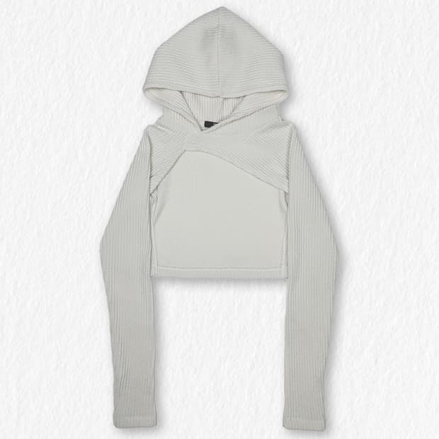 YUSE 유즈 후드 볼레로 니트