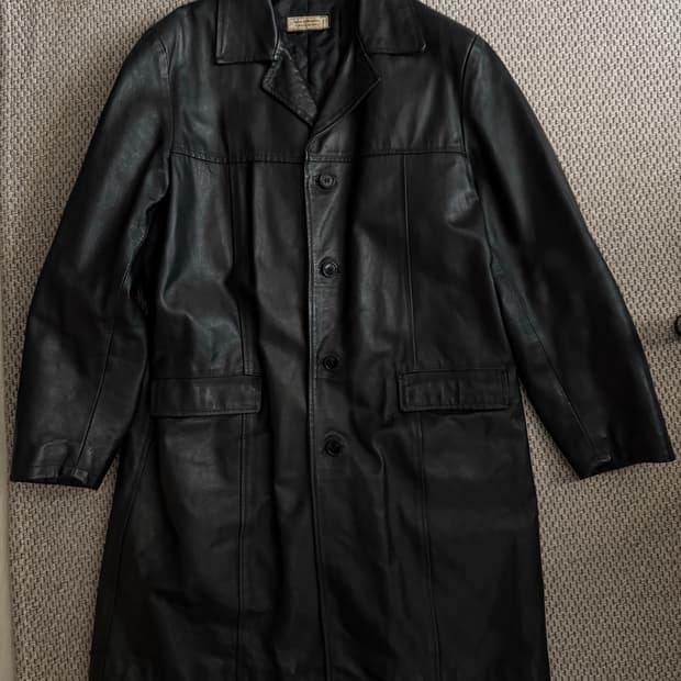 빈티지 레더 카코트