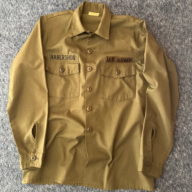80s 오리지널 미군 OG-507 유틸리티 셔츠