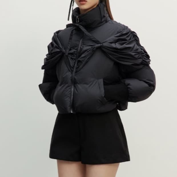 더티스 리본 푸퍼 패딩 (게러지 세일 구매)