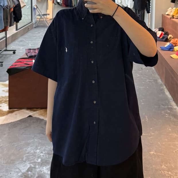 폴로 랄프로렌 네이비 반팔 셔츠 H3099