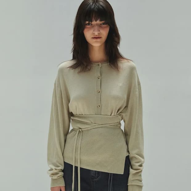 랩 버튼 가디건