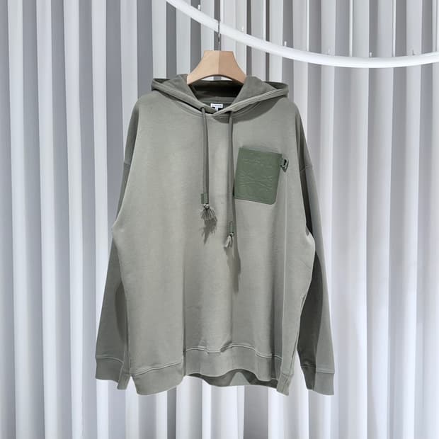 2XL / 로에베 아나그램 레더패치 후드티