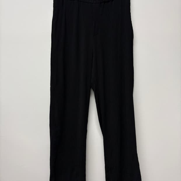 ZARA 플리츠 블랙 와이드 팬츠