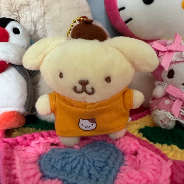 산리오 폼폼푸린 인형 키링 봉제인형 가방고리