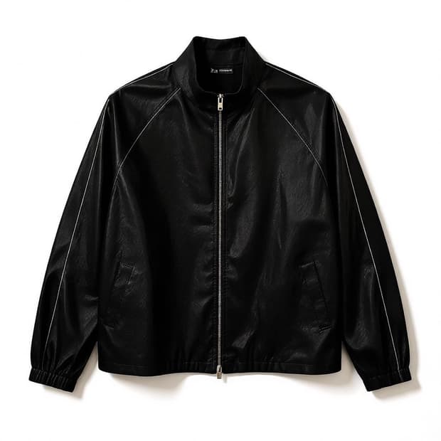 마뗑킴 코팅 바람막이 자켓 F 블랙