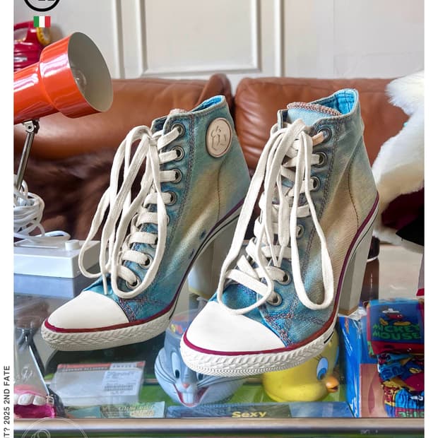 Ash ArchiveWashed  Denim High Heels