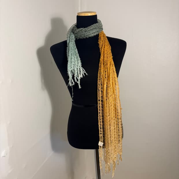 빈티지 데미지 그물 보헤미안 모리 머플러 스카프 숄 그라데이션