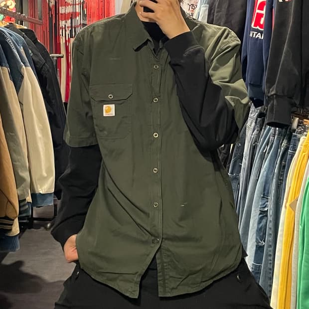 [IM] carhartt 칼하트 카키 반팔셔츠