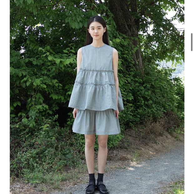 유노이아 Nylon Frill Skirt