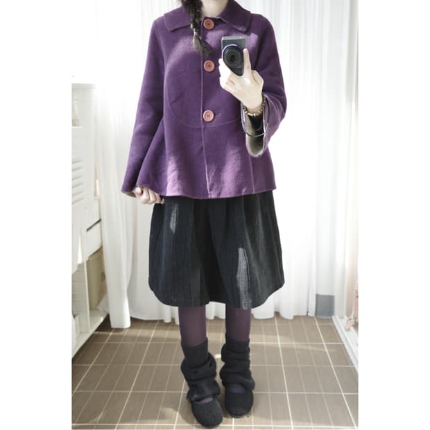 Jeffrey ana purple coat