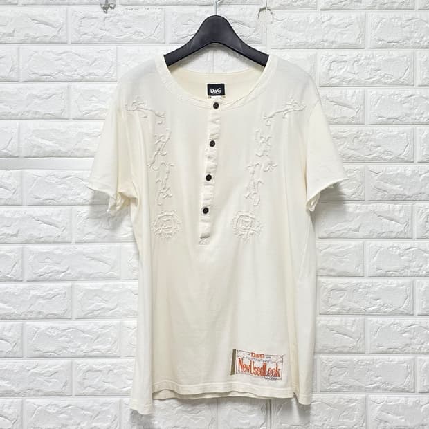 D&G 돌체앤가바나 헨리넥 반팔티 L