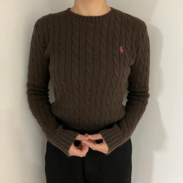 폴로 랄프로렌 니트 브라운