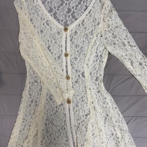 핀터 페어리 레이스 원피스형 가디건