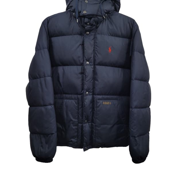 폴로 후드 구스다운 패딩 S