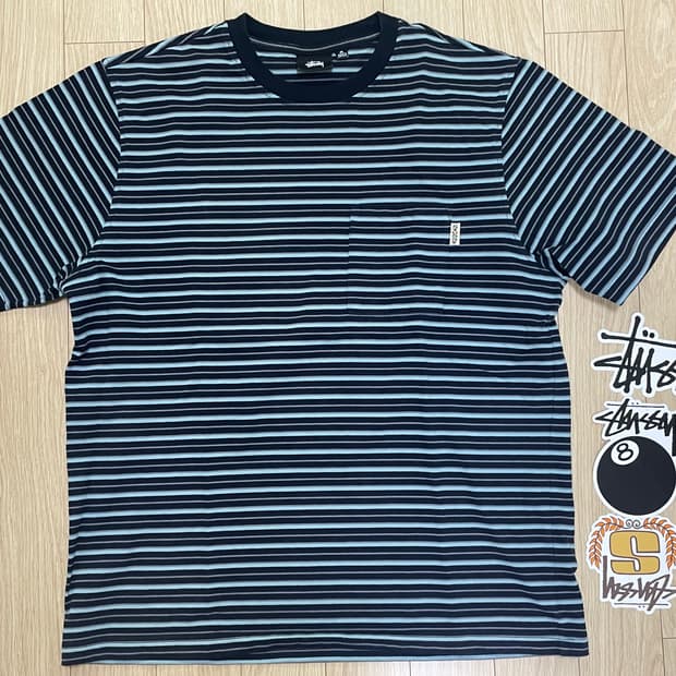 스투시 스트라이프 티셔츠m
