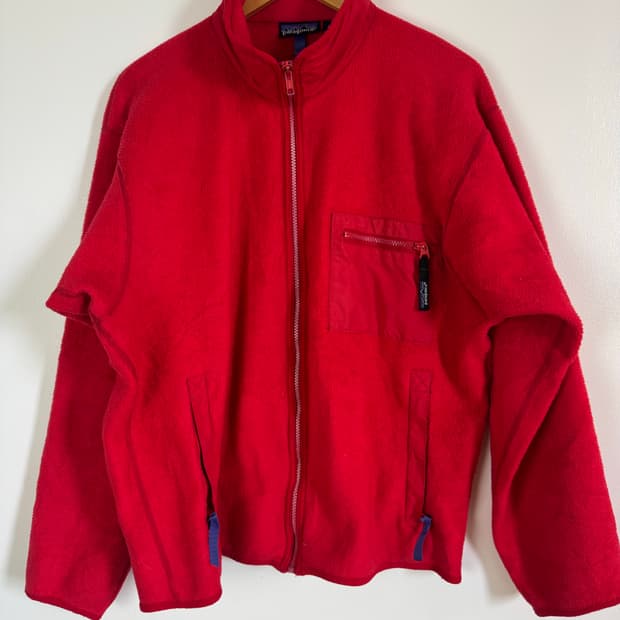 90년대 파타고니아 플리스 집업 가로지퍼 USA L사이즈
