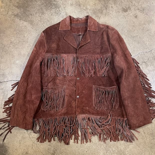 스웨이드 프린지 디테일 웨스턴 자켓 (B5114)