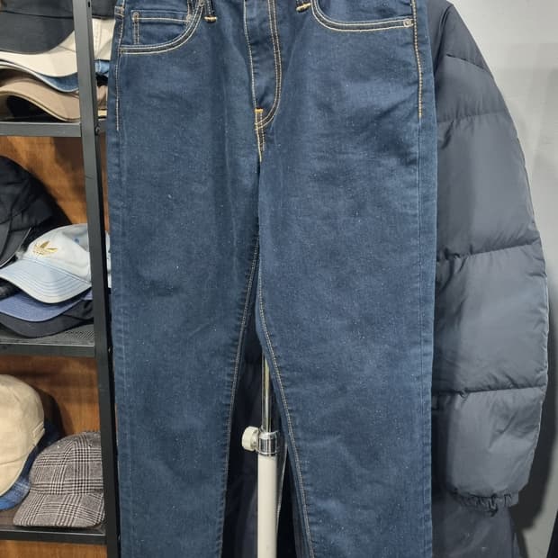 리바이스 슬림(511) 진청 윈터 데님진(안감기모) 32사이즈