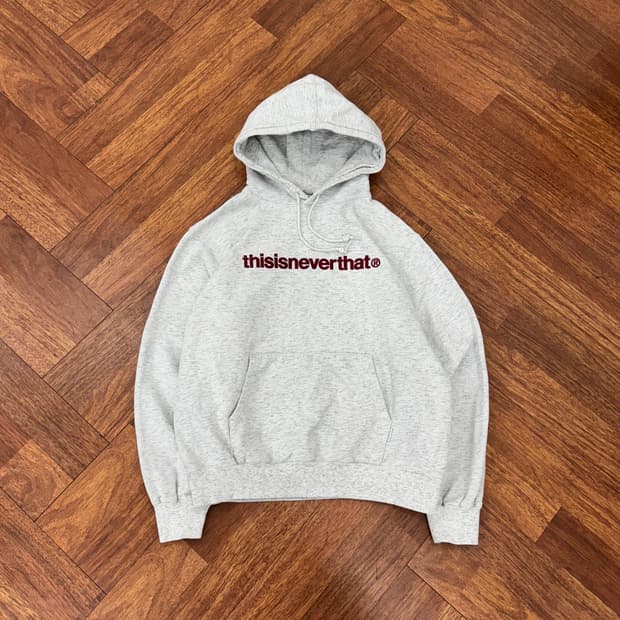 M 디스이즈네버댓 디네댓 자수 빅로고 후드 티셔츠 