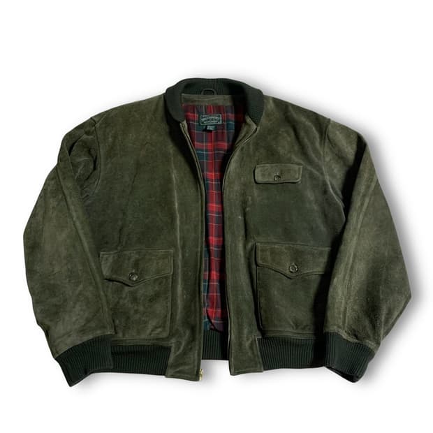 [XL~2XL] 90s Polo country suede jacket