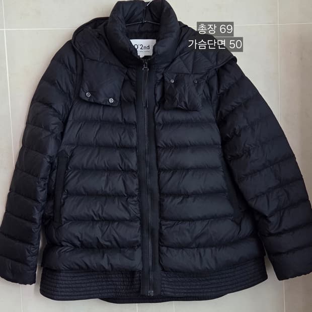 한섬 오즈세컨 구스다운(90:10) 경량패딩 55사이즈(1) 택포