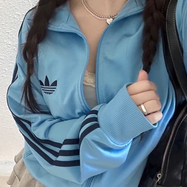 아디다스 구파이어져지 스카이블루 희귀 트랙탑 대장져지