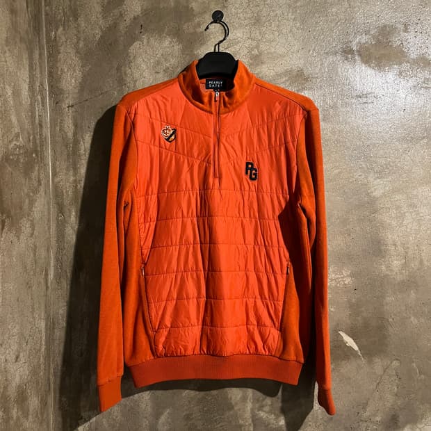 파리게이츠 퀼팅 반집업 니트