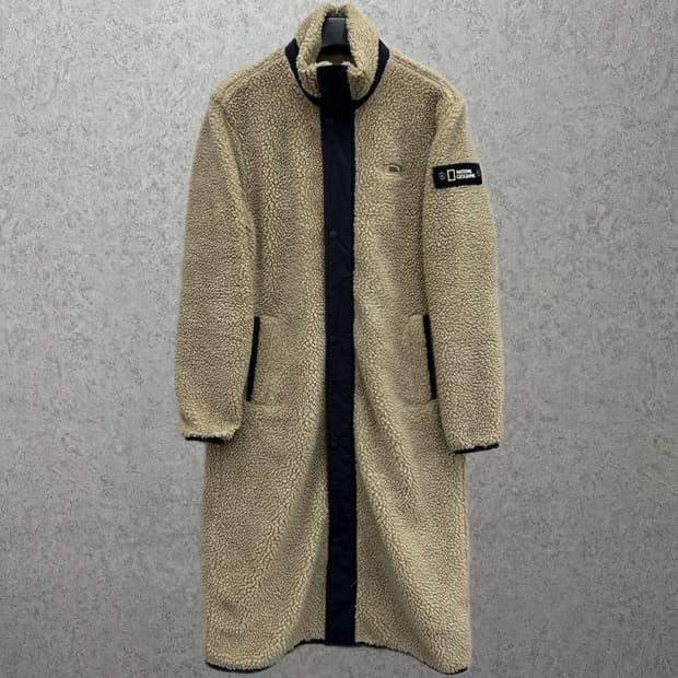 100 내셔널지오그래픽 남자 양털 뽀글이 롱 자켓