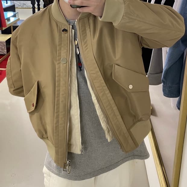 (46) 21ss 우영미 더블 레이어드 마원 점퍼 베이지