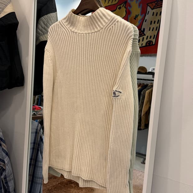 90-00s Polo Jeans 폴로 진스 리브드 터틀넥 니트